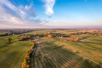 Dorf in der Uckermark Abendsonne