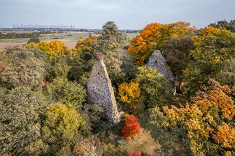 Kirchenruine in der Uckermark Luftbild